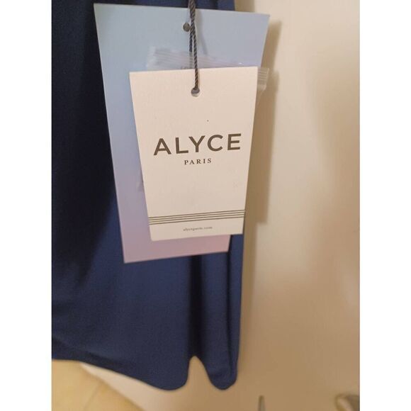 Alyce Paris Homecoming Gown Color Navy Blue Size 12 - Picture 5 of 7